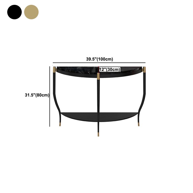 Glam Hall Console Table with 3 Legs 1-shelf Slate Moon Console Table Clearhalo 'Console Tables' 'console_tables' 'Entry & Mudroom Furniture' 'furn' 'furn_console_tables' 'Furniture' 1200x1200_dabbfa9c-e2a2-4a0d-a86d-1e200af708eb