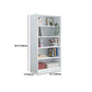 Closed Metal Bookshelf Modern Home Living Room Rectangular Bookcase