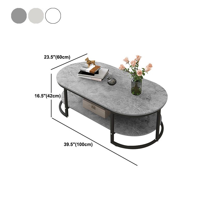 Oval Modern Coffee Table Wood Minimalist Coffee Table for Living Room Clearhalo 'Coffee & Accent Tables' 'Coffee Tables' 'coffee_tables' 'furn' 'furn_coffee_tables' 'Furniture' 'Living Room Furniture' 1200x1200_dabf3134-0829-416f-b1de-388d14935983