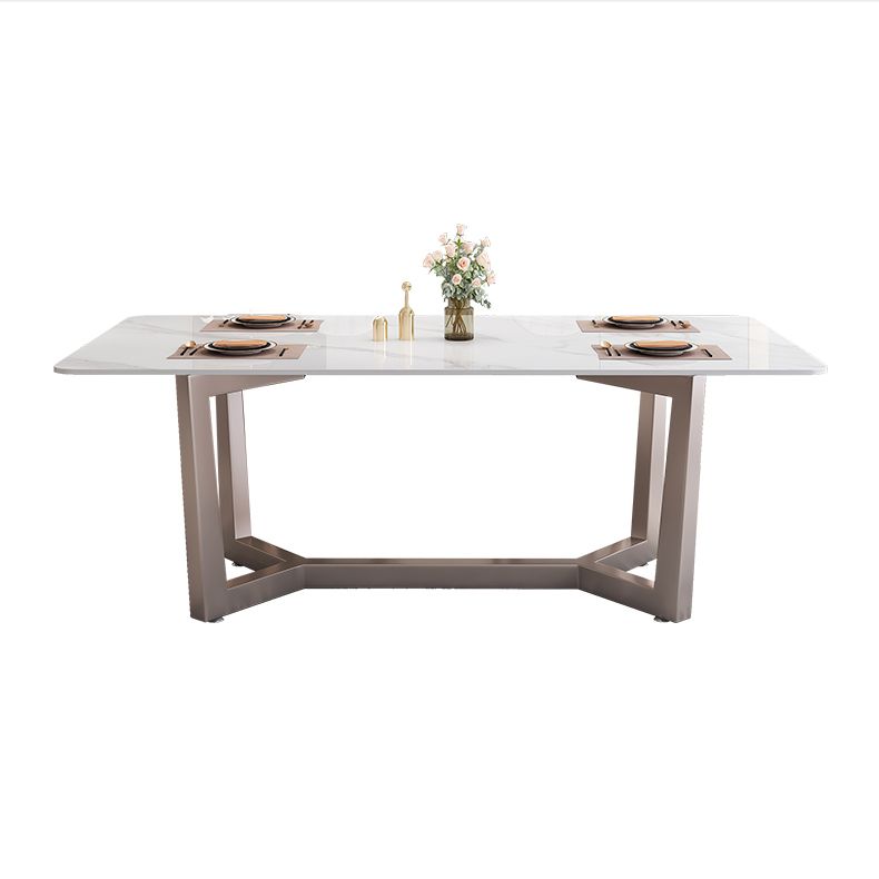 Standard Marble Top Dining Set with Metallic Legs Base for Dining Furniture Clearhalo 'Dining Room Sets' 'Dining Tables & Seating' 'dining_room_set' 'furn' 'furn_dining_room_set' 'Furniture' 'furniture_dining_room_set' 'Kitchen & Dining Furniture' 'kitchen&dining_furn' 'kitchen' 1200x1200_dabfa42e-acad-4044-9f21-a3944520d43b