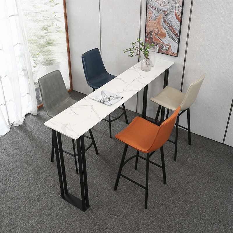 Tavolo da bar in stile industriale finto rettangolo di bistrot bar con base a slitta