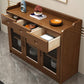 Moderne stijl 47.24 "W Buffet Stand massief houten buffet dressoir met 3 laden