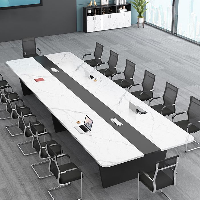 Scrivania di scrittura in stile industriale Curve Cable Management Office Desk