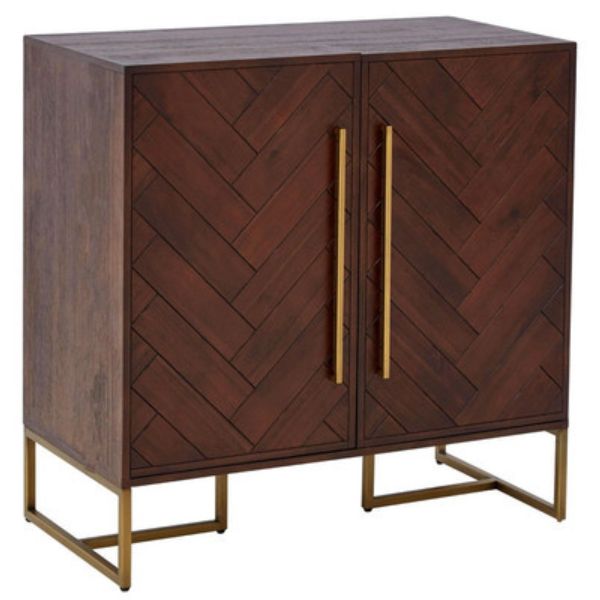 Gabinete aparador de sala de estar de pino gabinete glam credenza con almacenamiento