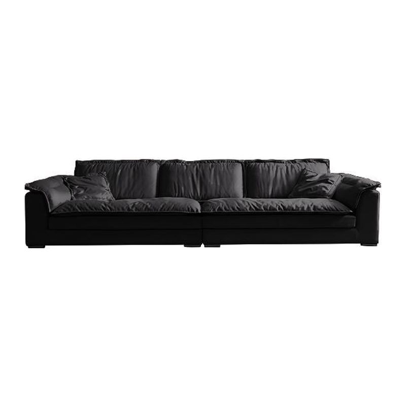 Contemporary Pillow Top Arm Sofa 30.7" H Faux Leather Sofa & Chaise Clearhalo 'furn' 'furn_sectionals' 'Furniture' 'furniture_sectionals' 'Living Room Furniture' 'Sectionals' 1200x1200_dac7ff44-7c7e-4029-ada1-96ee5b623d18