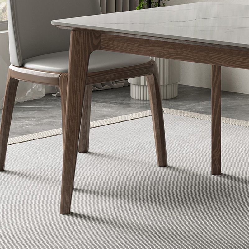 Modern 1/4/5/7 Pieces Dining Table Set Stone Rectangle Furniture in White Clearhalo 'Dining Room Sets' 'Dining Tables & Seating' 'dining_room_set' 'furn' 'furn_dining_room_set' 'Furniture' 'Kitchen & Dining Furniture' 1200x1200_dac84cab-2f09-44ff-968f-43d74011b9c0