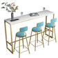 Stone Bar Dining Table Glam Rectangle Bar Table with Trestle Pedestal for Miik Tea Shop Clearhalo 'Bar Furniture' 'Bar Tables' 'bar_tables' 'furn' 'furn_bar_tables' 'Furniture' 'Kitchen & Dining Furniture' 1200x1200_dac8c686-6a92-4efb-81e0-b332d3a6312b