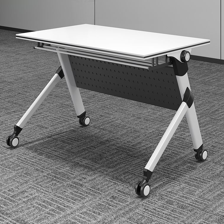 Contemporary Manufactured Wood Office Desk Rectangle Desk with Wheels Clearhalo 'furn' 'furn_office_desk' 'Furniture' 'Office Desks' 'Office Furniture' 'office_desk' 1200x1200_dac99f48-a330-4a27-a023-4a7e851c2c44