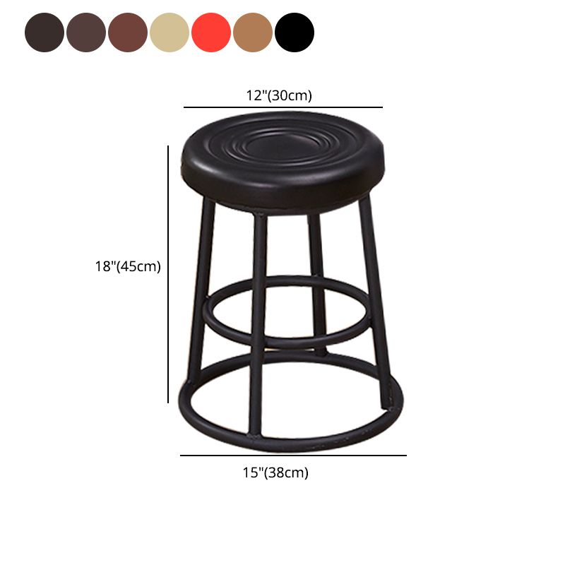 Industrial Armless Backless Counter Stool Steel Cashier Bar Stool with Pedal Clearhalo 'Bar Furniture' 'Bar Stools' 'bar_stools' 'furn' 'furn_bar_stools' 'furniture_bar_stools' 'Kitchen & Dining Furniture' 'kitchen&dining_furn' 'kitchen' 'kitchen_furn' Furniture' 1200x1200_daca6734-d3bf-4242-9822-051641feec1a