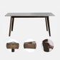 Stone Top Table Mid-Century Modern Dining Table with 4 Wood Legs in Brown Clearhalo 'Dining Tables & Seating' 'Dining Tables' 'dining_table' 'furn' 'furn_dining_table' 'Furniture' 'furniture_dining_table' 'Kitchen & Dining Furniture' 'kitchen' 'kitchen_dining_table' 1200x1200_dacb7af4-4f5d-474f-b0cd-12ece363cbf5