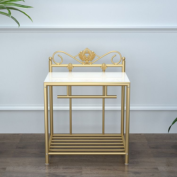 Comodino Glam con 1 ripiano, comodino con contenitori aperti e gambe, alto 21,3 pollici