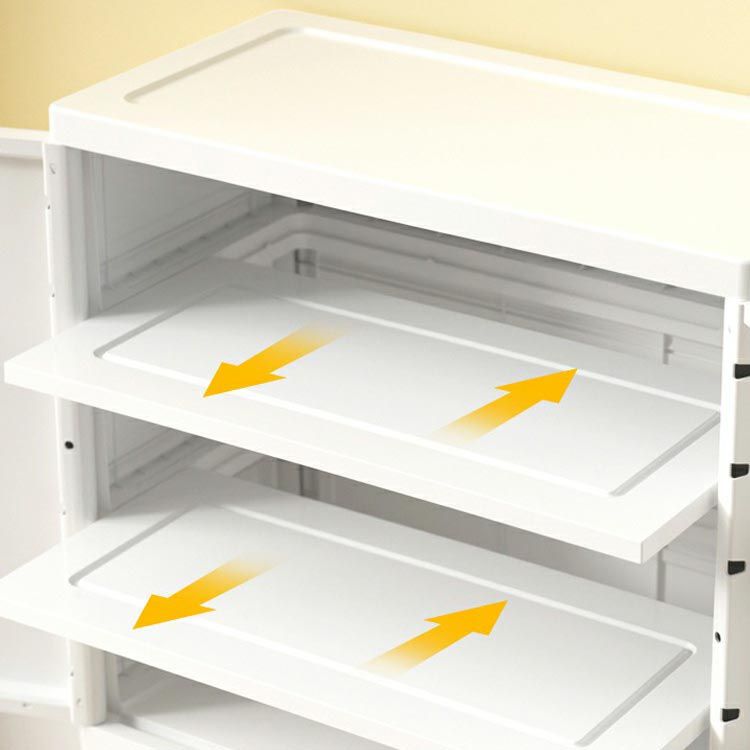 Weiße Plastikfamiliengarderobe 2 Türen Garderobenschrank für Zuhause