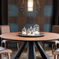 Modern Wood Top Dining Room Collection Round Pedestal Convertible Dining Table Clearhalo 'Dining Tables & Seating' 'Dining Tables' 'dining_table' 'Furniture' 'furniture_dining_table' 'Kitchen & Dining Furniture' 'kitchen' 'kitchen_dining_table' 1200x1200_dace5dd4-ac82-4c9f-a3f9-a8927daf162d