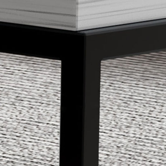 Contemporánea de 17.7 "H Mesa de café Rectangular Top Top Top Tope Cocktail