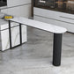 Nordic Style Stone Top Bar Table 42-inch Height Metal Pedestal Bistro Table Clearhalo 'Bar Furniture' 'Bar Tables' 'bar_tables' 'furn' 'furn_bar_tables' 'Furniture' 'Kitchen & Dining Furniture' 1200x1200_dad06120-e12f-4e24-94e9-5757717b915d
