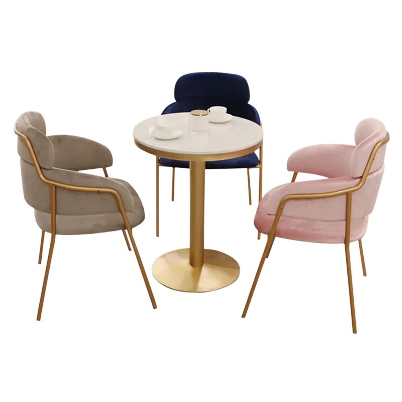 Metal Glam Style Dining Side Chair Open Back Dining Side Chair of 23'' Wide Clearhalo ' kitchen&dining_furn' 'Dining Chairs' 'Dining Tables & Seating' 'dining_chair' 'furn' 'furn_dining_chair' 'Furniture' 'furniture_dining_chair' 'Kitchen & Dining Furniture' 'kitchen' 1200x1200_dad0703a-a710-43c5-9822-6c7c6c02d433