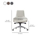 Modern Armless Office Chair Tilt Mechanism No Distressing Leather Ergonomic Desk Chair