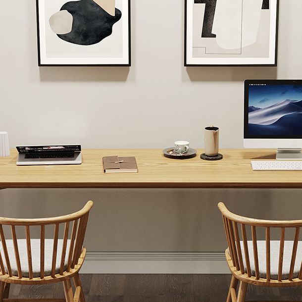 Modern Style Home Writing Desk Curved Solid Wood Office Desk Clearhalo 'furn' 'furn_office_desk' 'Furniture' 'furniture_office_desk' 'Office Desks' 'Office Furniture' 'office_desk' 1200x1200_dad14f24-684a-4276-8dc1-3f92af742869