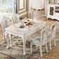 Traditional Luxury Dining Table Rectangle White Dining Table with Wooden Base Clearhalo 'Dining Tables & Seating' 'Dining Tables' 'dining_table' 'furn' 'furn_dining_table' 'Furniture' 'Kitchen & Dining Furniture' 1200x1200_dad23ffe-5bcc-461d-a086-70268e58cc6f