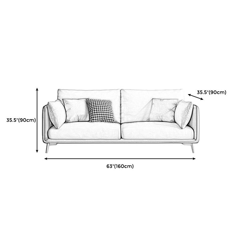 Modern Green and White Fabric Sofa Square Arm Sofa for Living Room Clearhalo 'furn' 'furn_sofas' 'Furniture' 'furniture_sofas' 'kitchen' 'kitchen_sofas' 'Living Room Furniture' 'Sofa' 'sofas' 1200x1200_dad2b1e7-d1b7-491a-970f-00b92a5fb61d