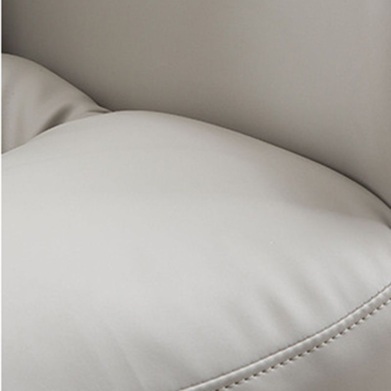 Sedia da ufficio imbottita in pelle sedia a braccio fisso con base metallica