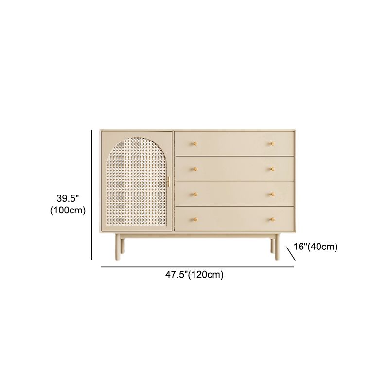 Rattan Living Room Sideboard Cabinet Modern Credenza with Storage and Drawer Clearhalo 'buffet_sideboard' 'Buffets & Sideboards' 'furn' 'furn_buffet_sideboard' 'Furniture' 'furniture_buffet_sideboard' 'Kitchen & Dining Furniture' 1200x1200_dad648ce-d772-4804-a477-c796b602c4e0