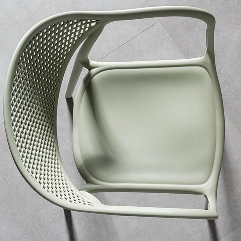 Contemporary Chairs Dining Arm Open Back Plastic Side Chair for Kitchen Clearhalo ' kitchen&dining_furn' 'Dining Chairs' 'Dining Tables & Seating' 'dining_chair' 'furn' 'furn_dining_chair' 'Furniture' 'furniture_dining_chair' 'Kitchen & Dining Furniture' 'kitchen' 1200x1200_dad7e318-33d2-4485-9ccb-0a6a97477e4f