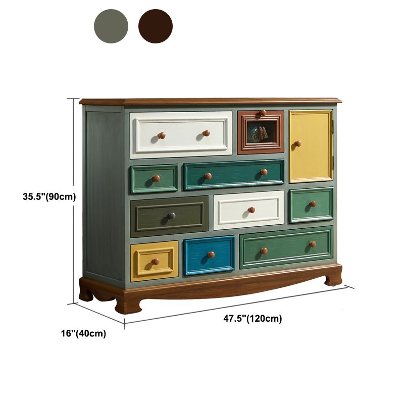 Cómoda de almacenamiento para dormitorio náutico, cómoda vertical de madera con cajones