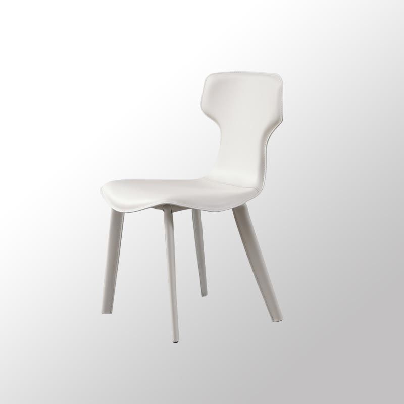 Contemporary Chairs Armless Dining Chair with Metal Legs for Kitchen