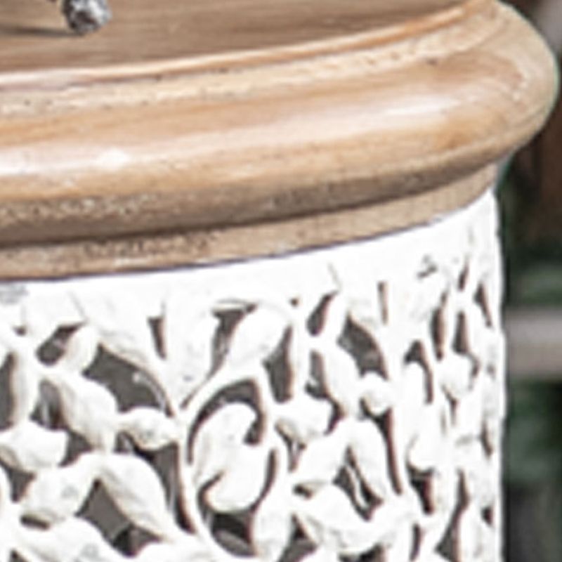 Tavolo da tavolo da tavolo in metallo in metallo in legno in legno massiccio tavolo da tamburo per soggiorno per soggiorno