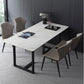 Industrial Dining Table Sintered Stone Table with Black Double Pedestal for Dining Room Clearhalo ' dining_table' 'Dining Tables & Seating' 'Dining Tables' 'furn' 'furn_dining_table' 'Furniture' 'furniture_dining_table' 'Kitchen & Dining Furniture' 'kitchen&dining_furn' 'kitchen' 'kitchen_dining_table' 1200x1200_dadba06c-d83c-4680-bfba-ed9be498f94f