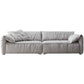 Sofá de sofá de brazo superior de almohada estándar contemporáneo con almohadas en gris