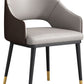 Glam Upholstered Arm Chair Faux Leather Open Back Dining Arm Chair for Home Clearhalo 'Dining Chairs' 'Dining Tables & Seating' 'dining_chair' 'furn' 'furn_dining_chair' 'Furniture' 'Kitchen & Dining Furniture' 1200x1200_dadc2339-fef8-44ee-9414-44f034bc6124