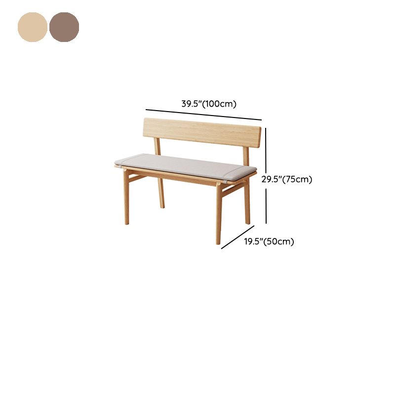 Rectangle Backrest Restaurant Bench Modern Seating Bench with Upholstered