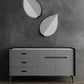Glam Buffet Sideboard White Sinteded Stone Server con porta e cassetto