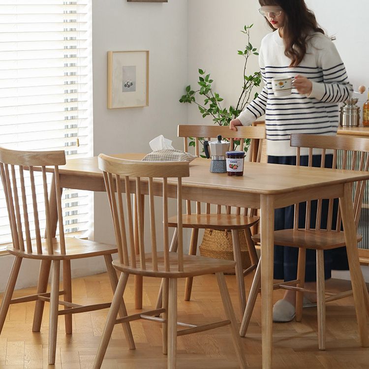 Contemporary Fixed Dining¬†Room¬†Table¬†Set with Solid Wood 4 Legs Base Kitchen Dining Furniture Clearhalo 'Dining Room Sets' 'Dining Tables & Seating' 'dining_room_set' 'Furniture' 'furniture_dining_room_set' 'Kitchen & Dining Furniture' 'kitchen&dining_furn' 'kitchen' 1200x1200_dadcf4ee-4861-4a2e-ad61-3c542dfa779a