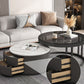 Round Tropical Coffee Table Storage 2 Nesting Coffee Table Set Clearhalo 'Coffee & Accent Tables' 'Coffee Tables' 'coffee_tables' 'furn' 'furn_coffee_tables' 'Furniture' 'Living Room Furniture' 1200x1200_daddf344-af01-42bc-9fb0-81eefe519093