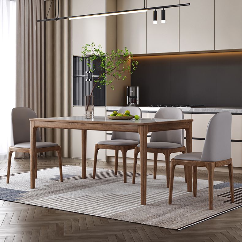 1/5/7ピースモダンな焼結石トップ4脚ダイニングセット