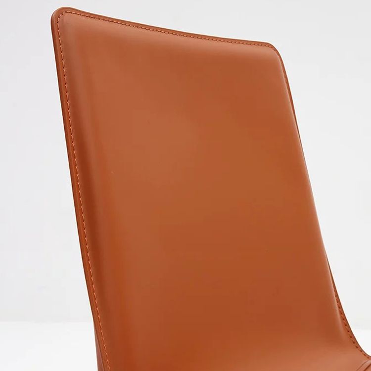 Designer Style Leather Home Side Chair Solid Back Dining Chair (Set of 2) Clearhalo ' kitchen&dining_furn' 'Dining Chairs' 'Dining Tables & Seating' 'dining_chair' 'furn' 'furn_dining_chair' 'Furniture' 'furniture_dining_chair' 'Kitchen & Dining Furniture' 'kitchen' 1200x1200_dadfca8b-367d-4846-b165-6e8f2664bcc9