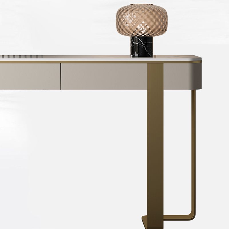 Tavola moderna di accento di pietra resistente alla macchia 33,46 "tavolo da console alta