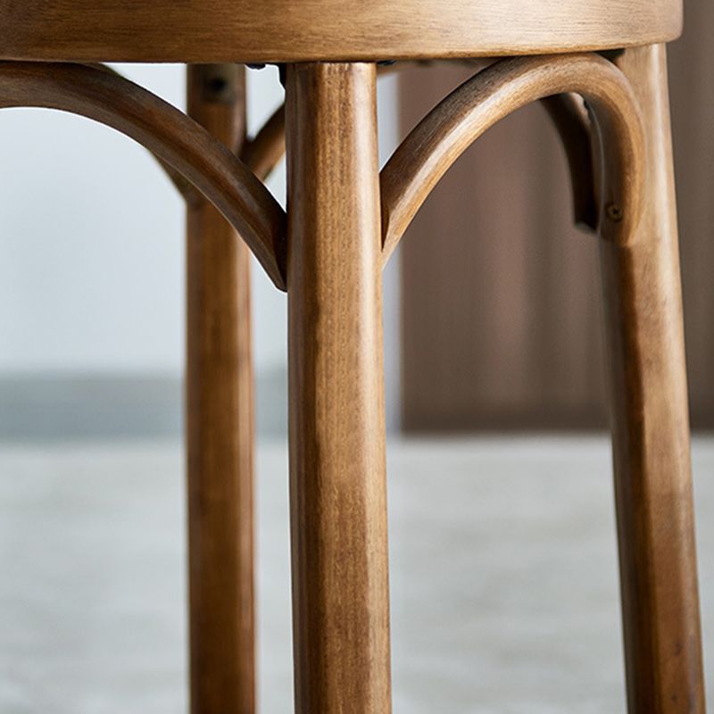 Industrial Wood Quilted Distressed Barstool 29.5" H Indoor Tall Stool with Round Seat Clearhalo 'Bar Furniture' 'Bar Stools' 'bar_stools' 'furn' 'furn_bar_stools' 'furniture_bar_stools' 'Kitchen & Dining Furniture' 'kitchen&dining_furn' 'kitchen' 'kitchen_furn' Furniture' 1200x1200_dae23274-39dc-4ad5-a637-f732014350ce