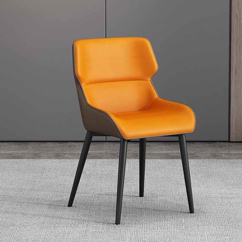 Modern Style Dining Chair Arm Dining Chair with Metal Legs for Kitchen