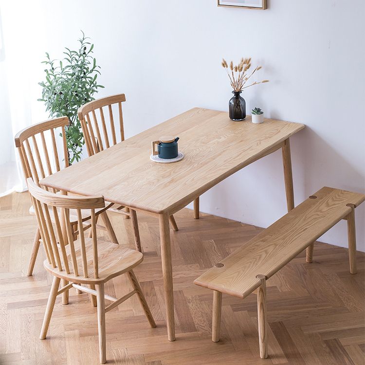 Rectangle Wooden Dining Table in Nature Modern Ash Wood Table with 4 Legs Clearhalo ' dining_table' 'Dining Tables & Seating' 'Dining Tables' 'furn' 'furn_dining_table' 'Furniture' 'furniture_dining_table' 'Kitchen & Dining Furniture' 'kitchen&dining_furn' 'kitchen' 'kitchen_dining_table' 1200x1200_dae3940d-76a2-44f7-afd2-76980a2e56f9