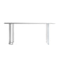 White Stone Dining Table Contemporary Dining Table with Sled Base Clearhalo 'Dining Tables & Seating' 'Dining Tables' 'dining_table' 'furn' 'furn_dining_table' 'Furniture' 'furniture_dining_table' 'Kitchen & Dining Furniture' 'kitchen' 'kitchen_dining_table' 1200x1200_dae4c4c0-7fee-46e8-9a55-b51dd08ba921