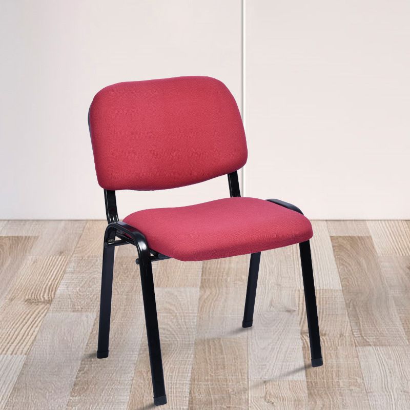 Moderner Bürostuhl mit schwarzem Gestell und 4 Beinen, Mikrofaser-Bürostuhl mit Metallgestell