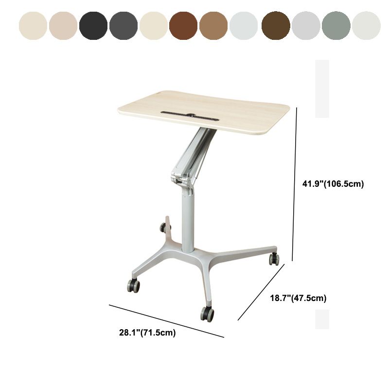 Modern with Caster Wheels Standing Desk H-Shape Metal Base Home or Office Desk Clearhalo 'furn' 'furn_office_desk' 'Furniture' 'Office Desks' 'Office Furniture' 'office_desk' 1200x1200_dae5840e-ad8c-4637-87b4-436e836925c6