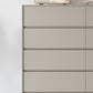 Modern Engineered Wood Buffet Sideboard 39.3"H 8-Drawer Buffet Server in Gray