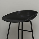 Modern Backrest Armless Counter Stool Iron Cafe Bar Stool with  Acrylic Seat