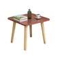 Tabla de extremo cuadrada contemporánea 4 Piernas Mesa lateral de madera maciza, 16.5 "de alto