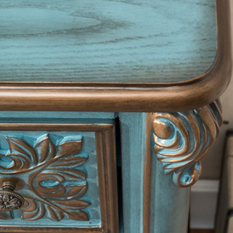 Traditional Wooden Storage Chest Home Vertical Chest with 3 Drawers